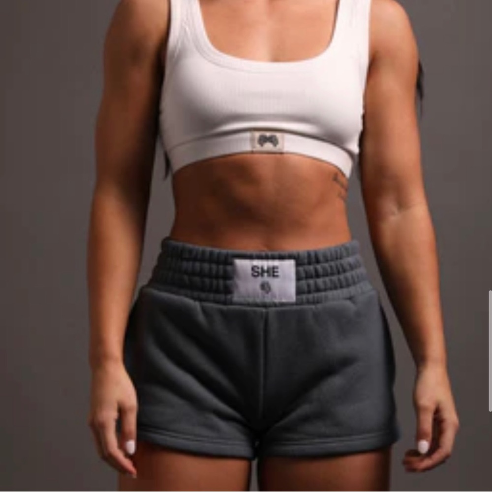 “SHE” midnight blue shorts
